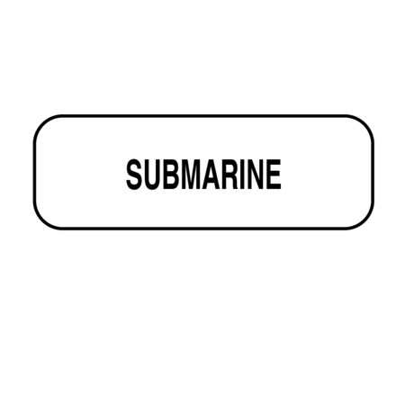 Nevs Submarine Label 1/2" x 1-1/2" DIET-566